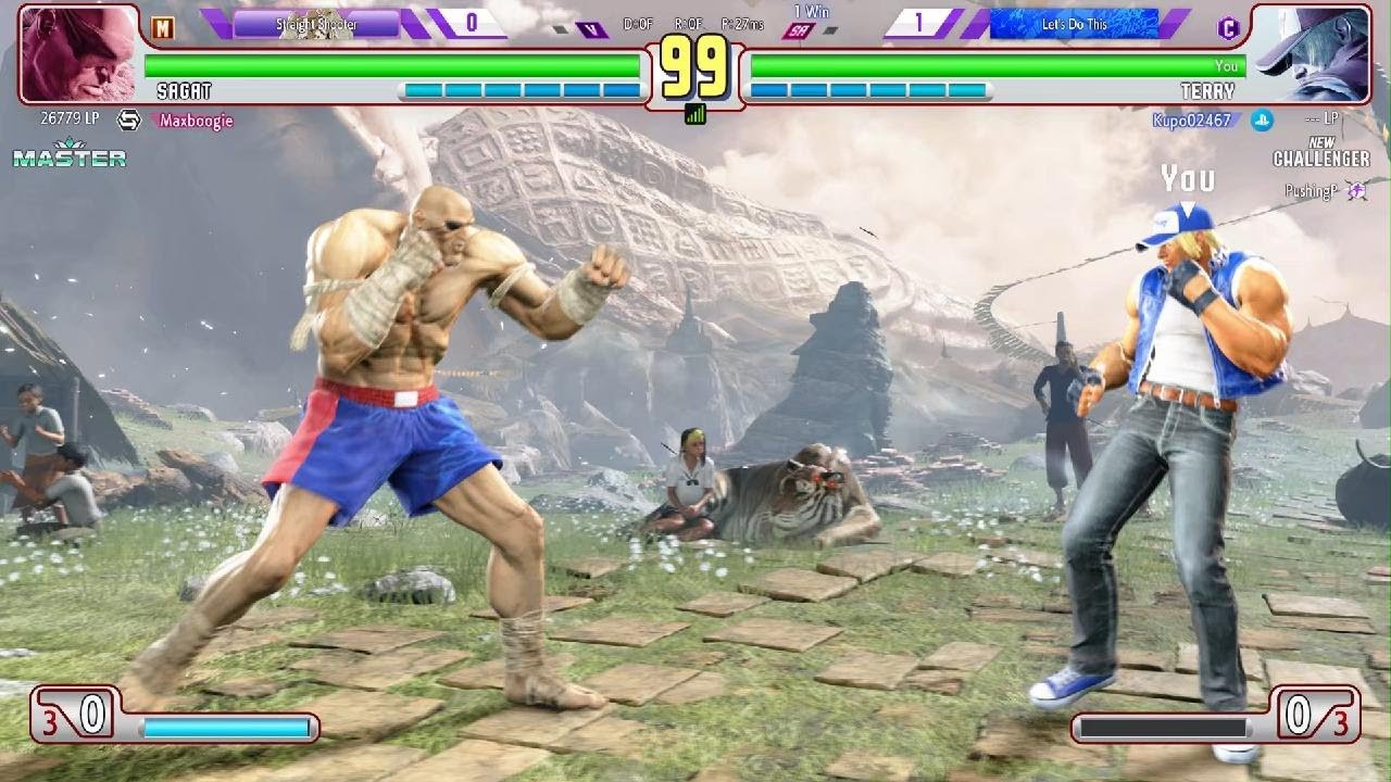 Street Fighter 6 Pushing P with Terry casual match vs Sagat