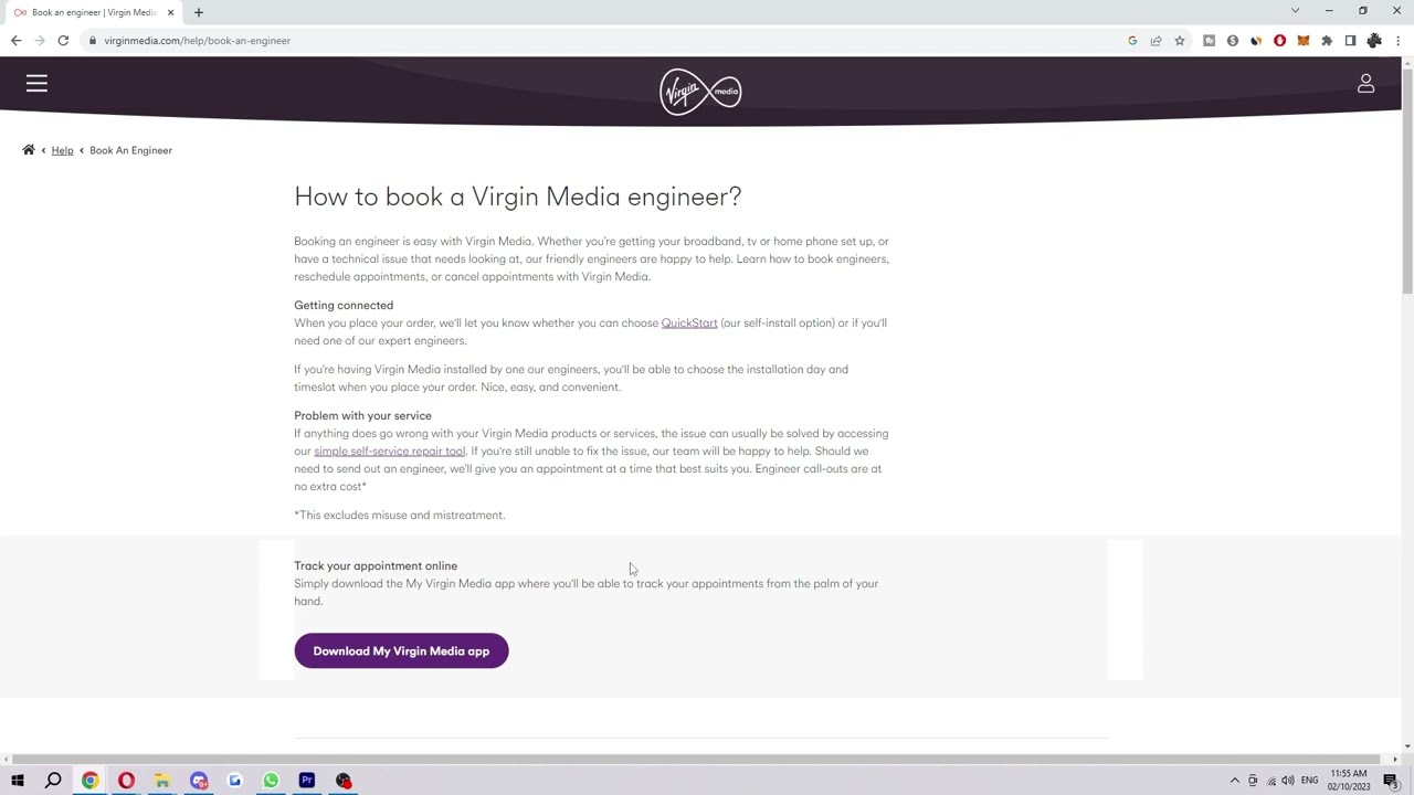 How To Book A Virgin Media Engineer (Step by Step Tutorial and Guide)