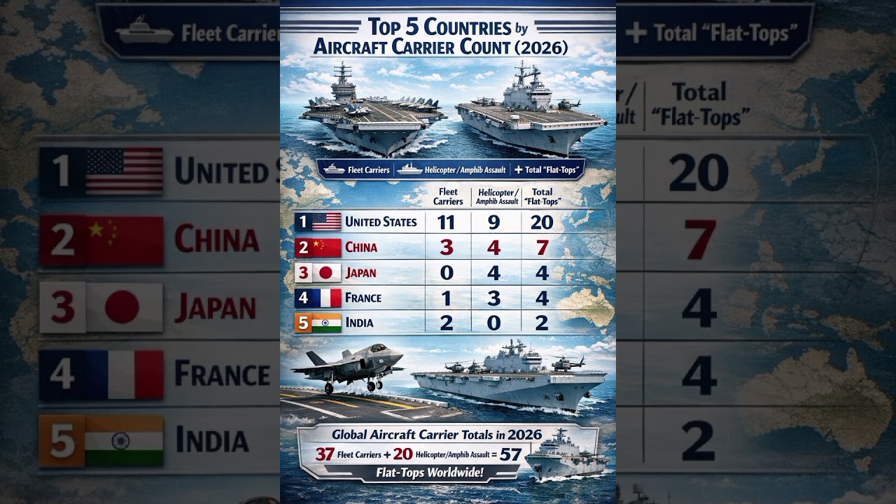Top 5 Aircraft Carriers by Country