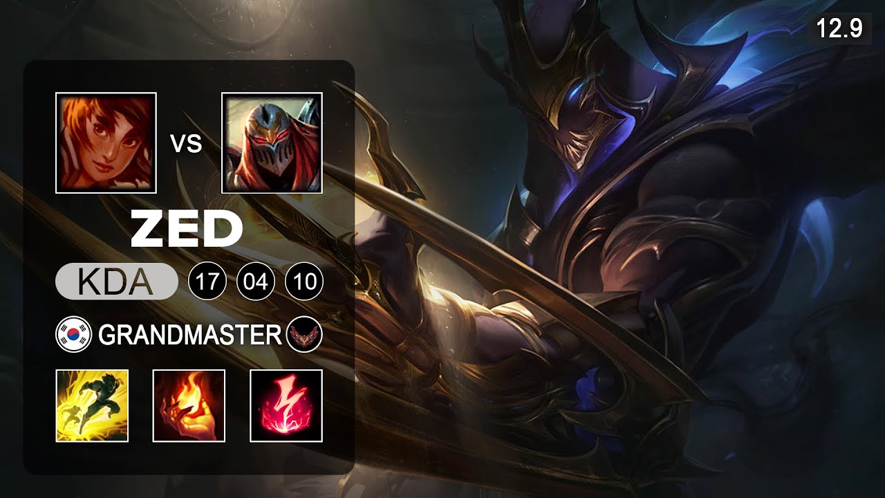 Zed vs Taliyah Mid - KR Grandmaster - Patch 12.9 Season 12