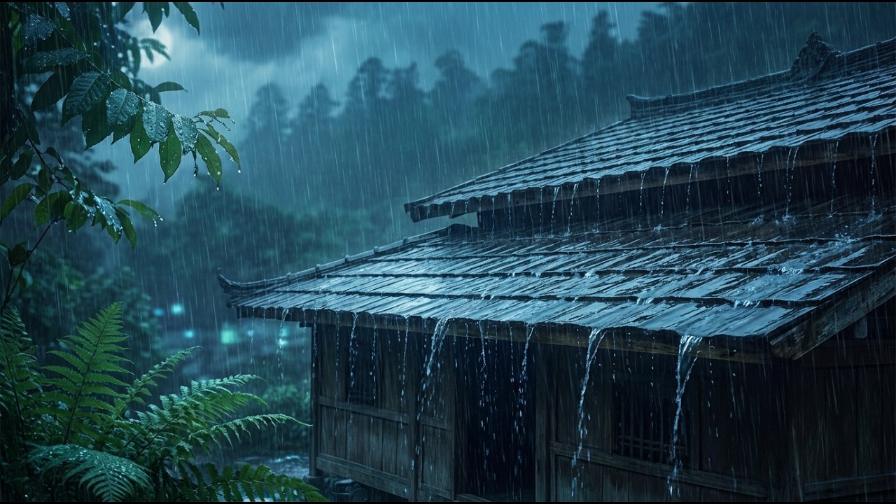Fall Asleep in Minutes with Rain on a Wooden Roof 🌙 | 10 HOURS