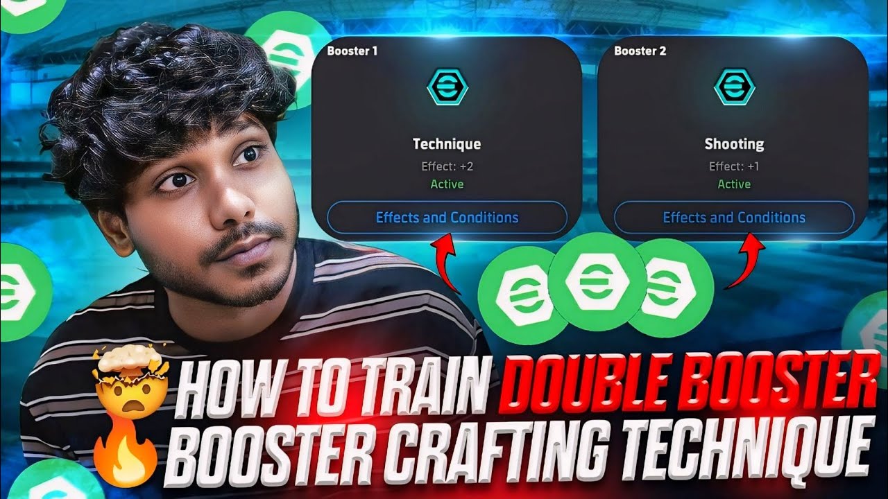 HOW TO TRAIN YOUR PLAYERS DOUBLE BOOSTER CORRECTLY 👍 BOOSTER CRAFTING #efootball #efootball2025