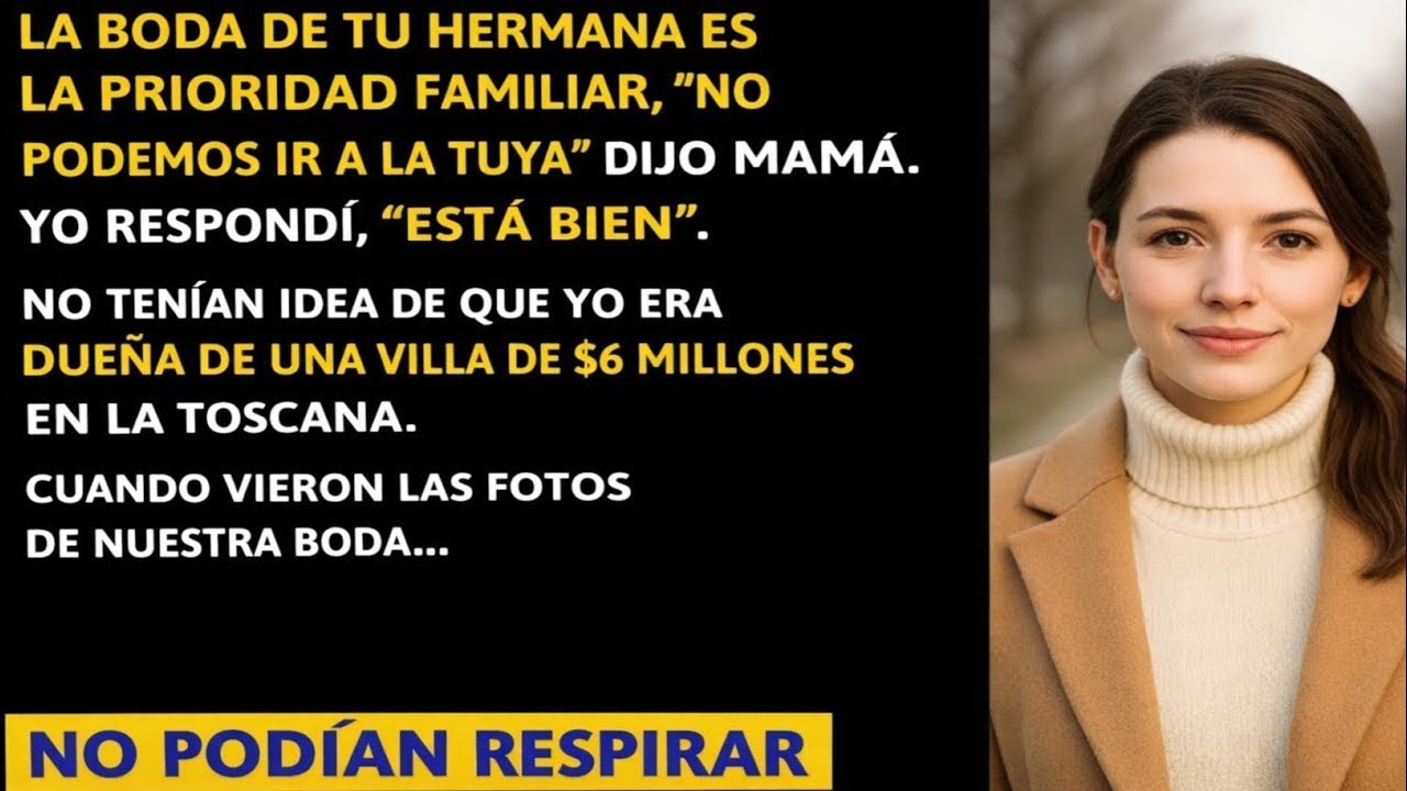 Mis padres eligieron la boda de mi hermana en lugar de la mía—así que me casé en mi villa de $6M en