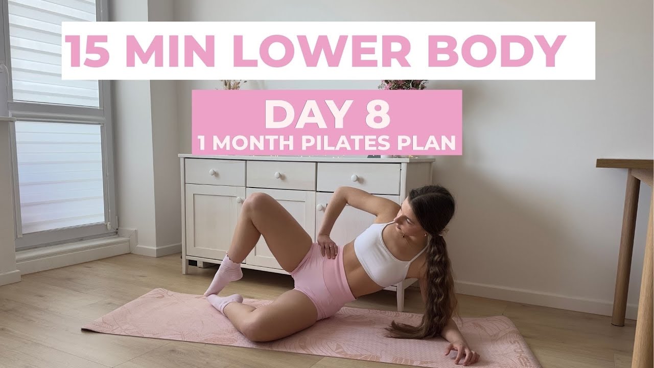 День 8 – План пилатеса на 1 месяц | 15 минут нижняя часть тела: ягодицы и бедра ✨