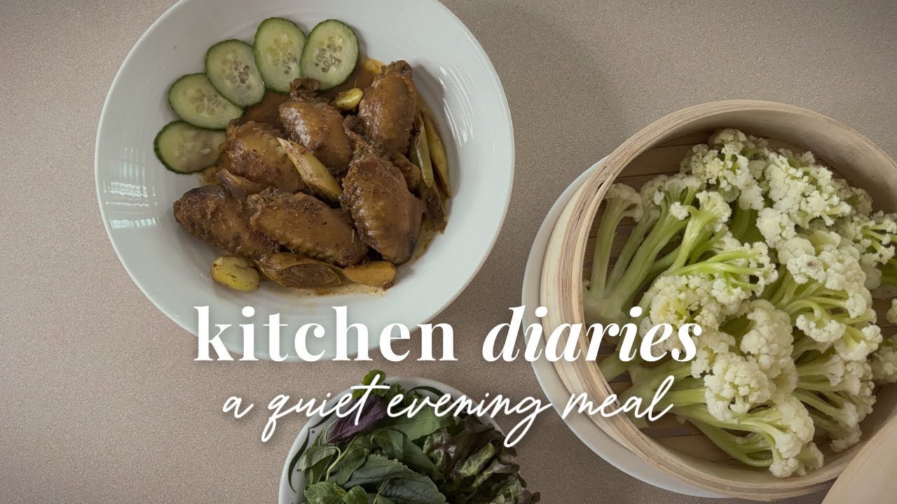 silent diary vlog | a quiet evening meal | braised lemongrass chicken