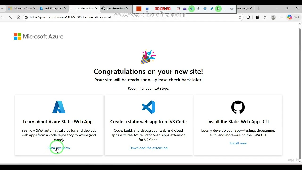 Azure Static Web Apps Creation Using GitHub | Part 1 | Step-by-Step Beginner Guide