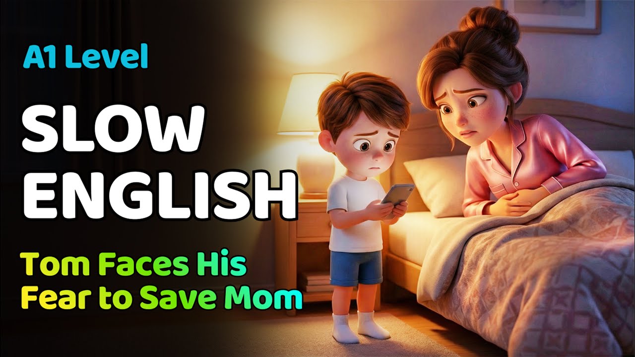 Tom Faces His Fear to Save Mom | English Listening Practice for Start Learning English (A1 Level)