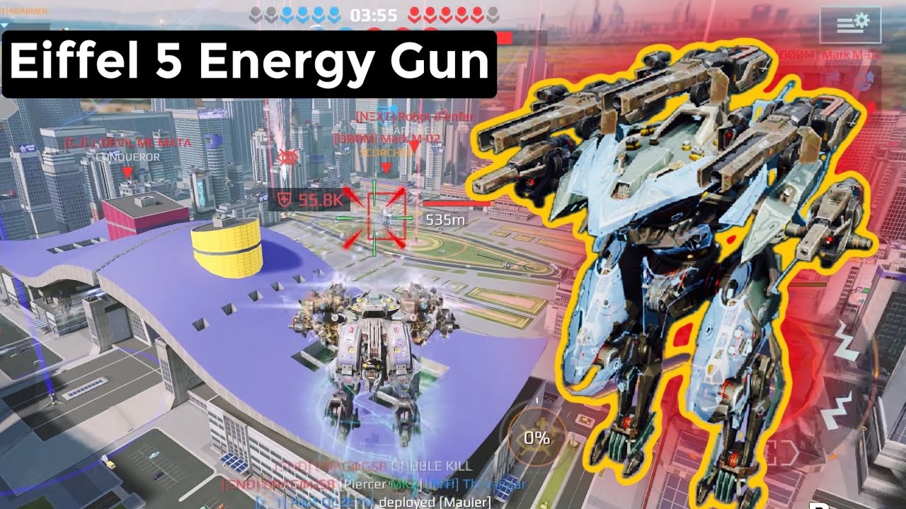 Eiffel 5 Energy Gun | War Robots Gameplay 