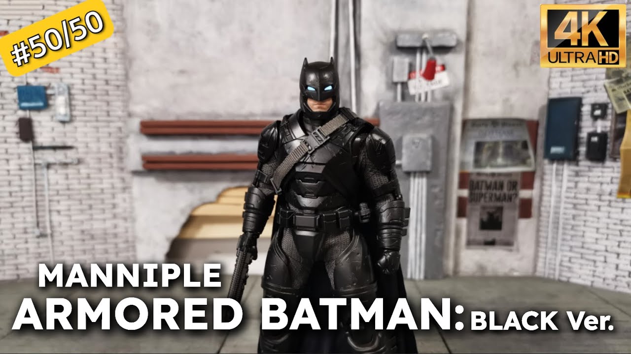 Manniple Armored Batman BvS Black Ver. 1/12 action figure Unboxing REVIEW& Comparison #mezco #batman