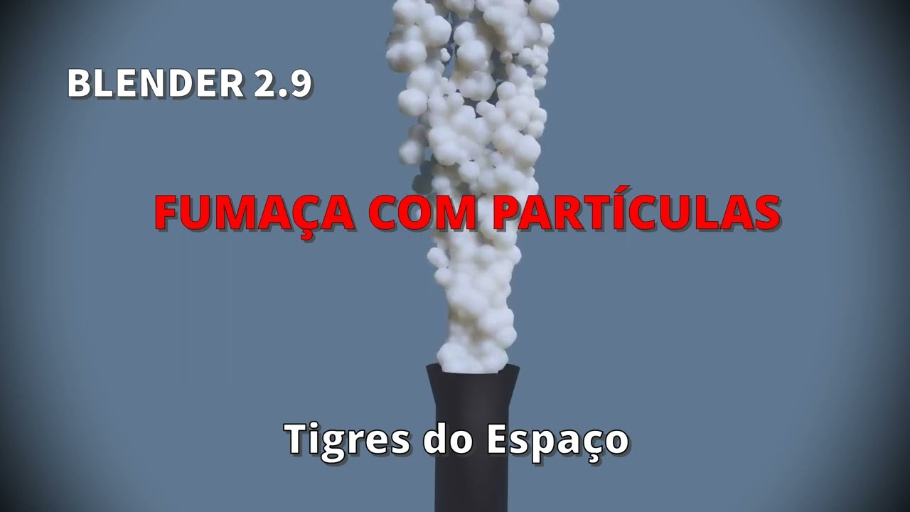 Fumaça com partículas no Blender 2.9 - falado em português.