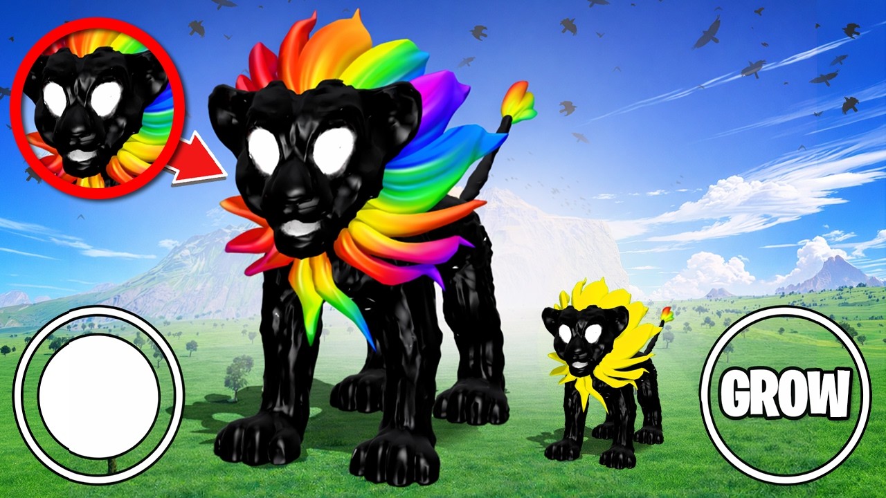 HOW BIG CAN CARTOON LION GET IN ROBLOX?! (HUGE)