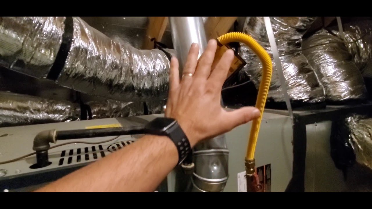 Is my gas line properly connected to my furnace?