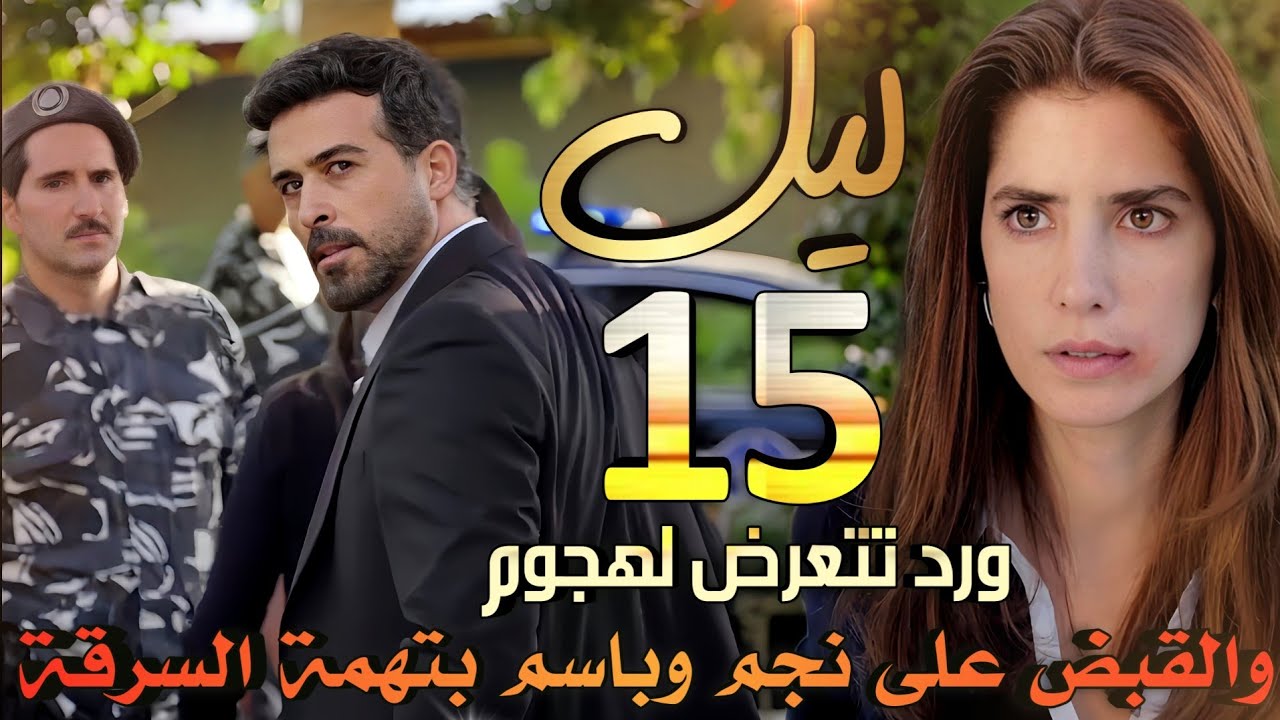 مسلسل ليل ملخص الحلقة 15 / القبض على نجم وباسم بتهمة السرقة، وهشام ينفذ خطة هند وورد تتعرض للضرب