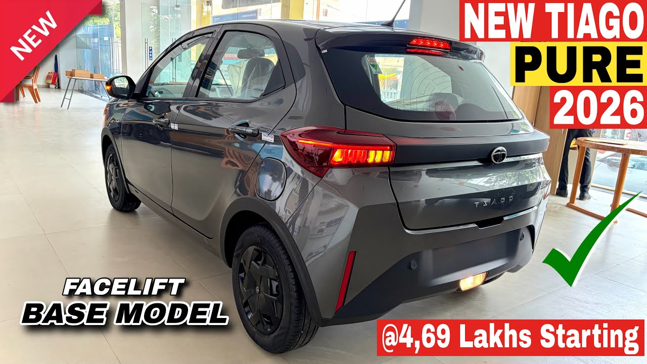 All New Tata Tiago Facelift 2026 | Updated✅ Tata Tiago Base Model | New Tiago Pure | Tiago Facelift 