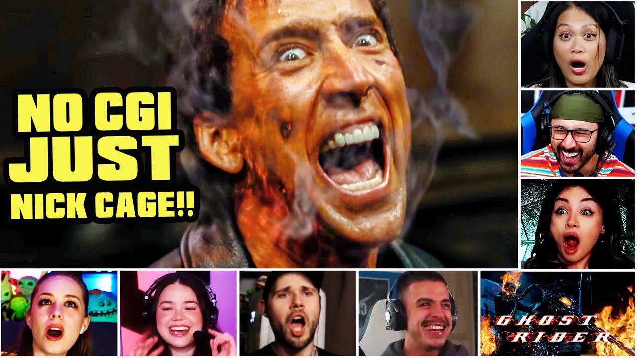 Nicolas Cage Was Born To Play This Role | Reactors Reactions To Seeing Ghost Rider Transformation
