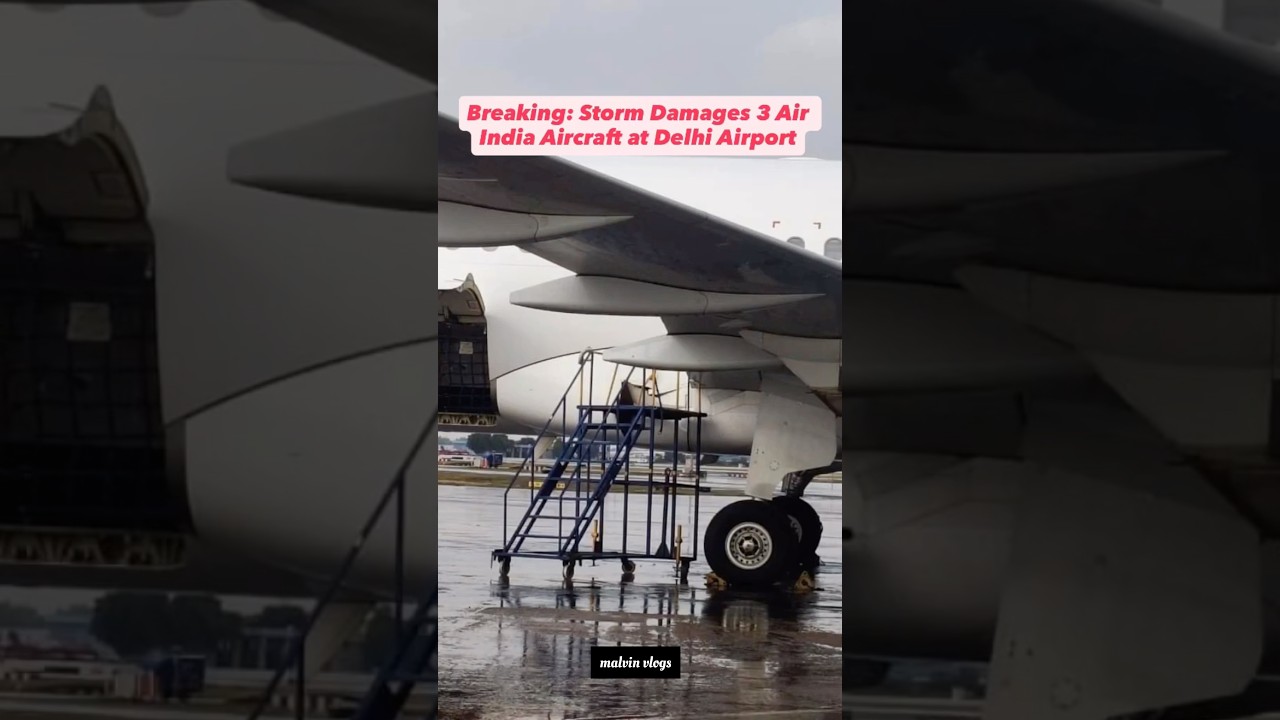 ഒരു കാറ്റ്&hellip; 3 വിമാനങ്ങൾ Damage!😱3 Planes Damaged in Seconds! #shortsfeed #shortvideo