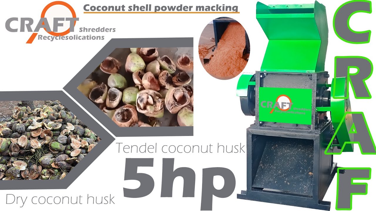 Tender Coconut Husk Shredder Machine/ Dry and Wet Coconut Shredder Machine/ Coconut Powder Making.