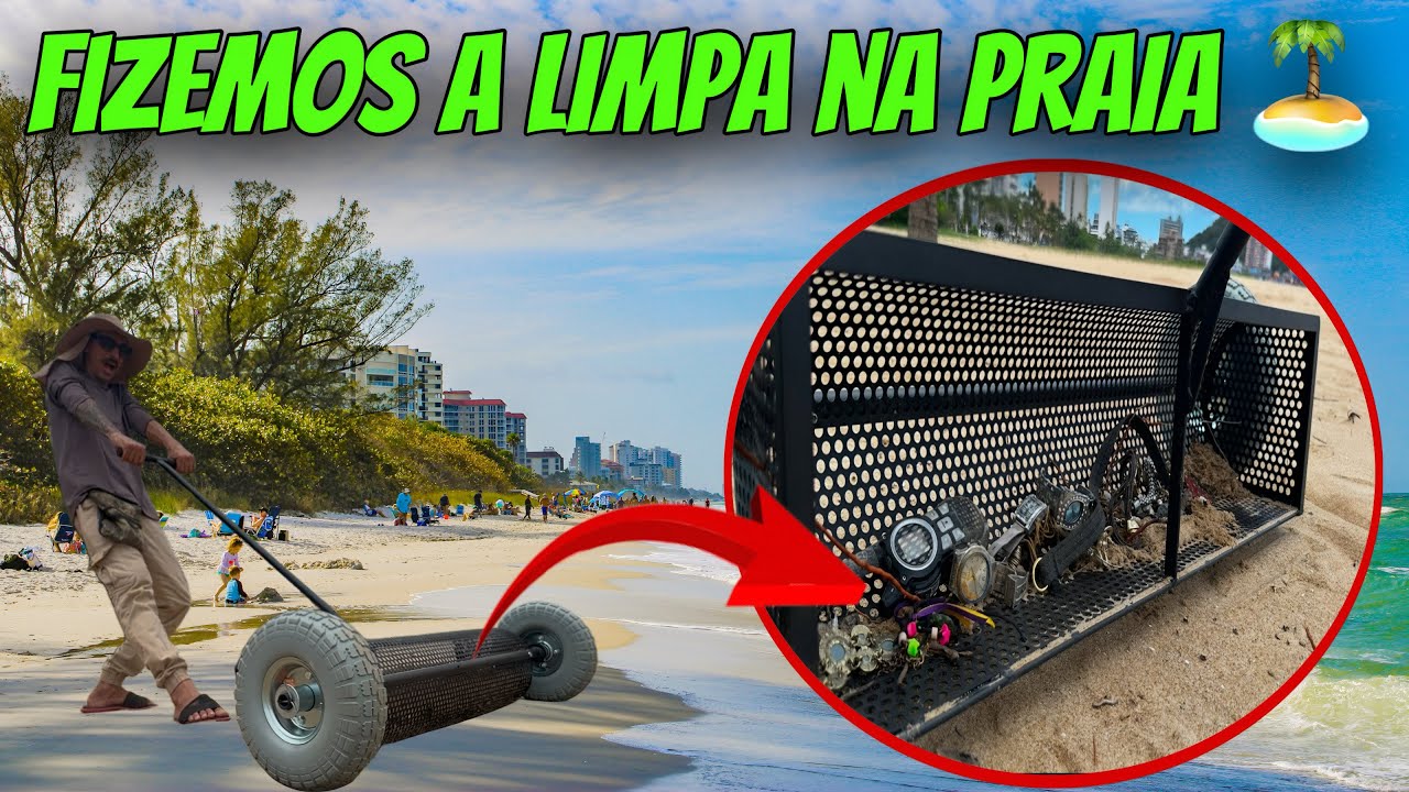 Passei a com peneira na praia 🏝️ fim de ano encontrei vários objetos !!!! #praia  #fimdeano ￼￼￼