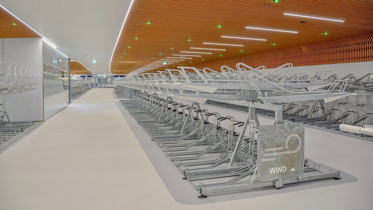 IJboulevard Underwater Bike Parking at Amsterdam Centraal