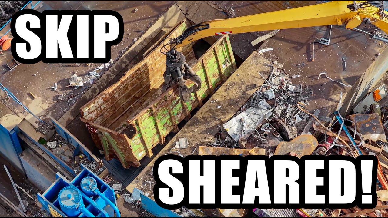 Scrap Metal SKIP SHEARED TO BITS! 🏗️ Moros HP1100 Goes to Work at Bradford Waste Traders Recycling