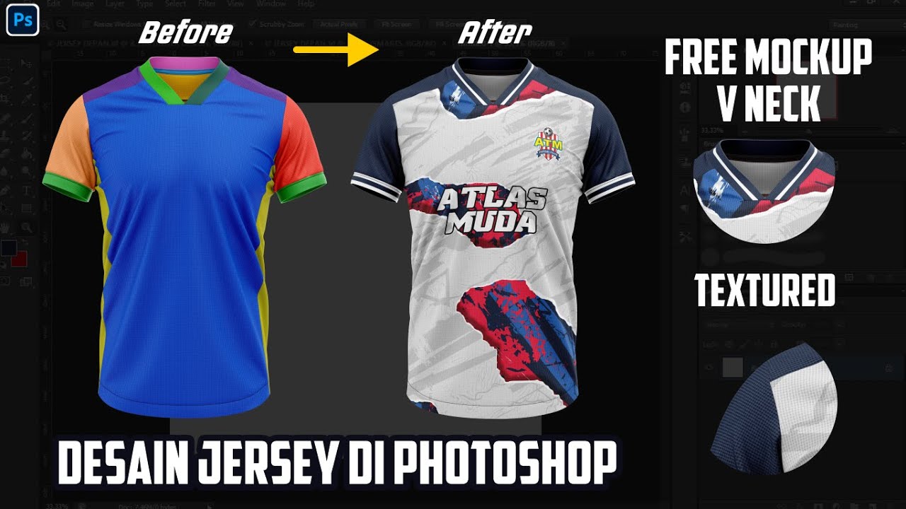 Cara Membuat Desain Jersey di Photoshop | Bagian 1 