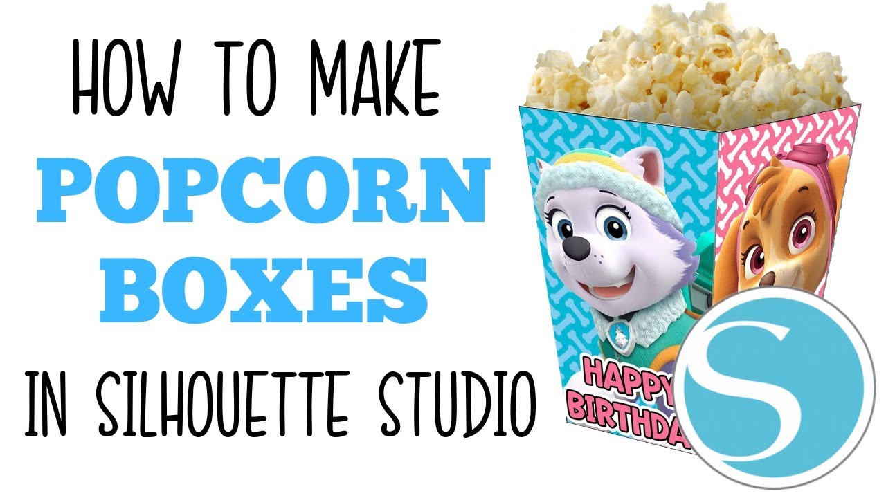 POPCORN BOX TEMPLATE IN SILHOUETTE STUDIO HOW TO MAKE