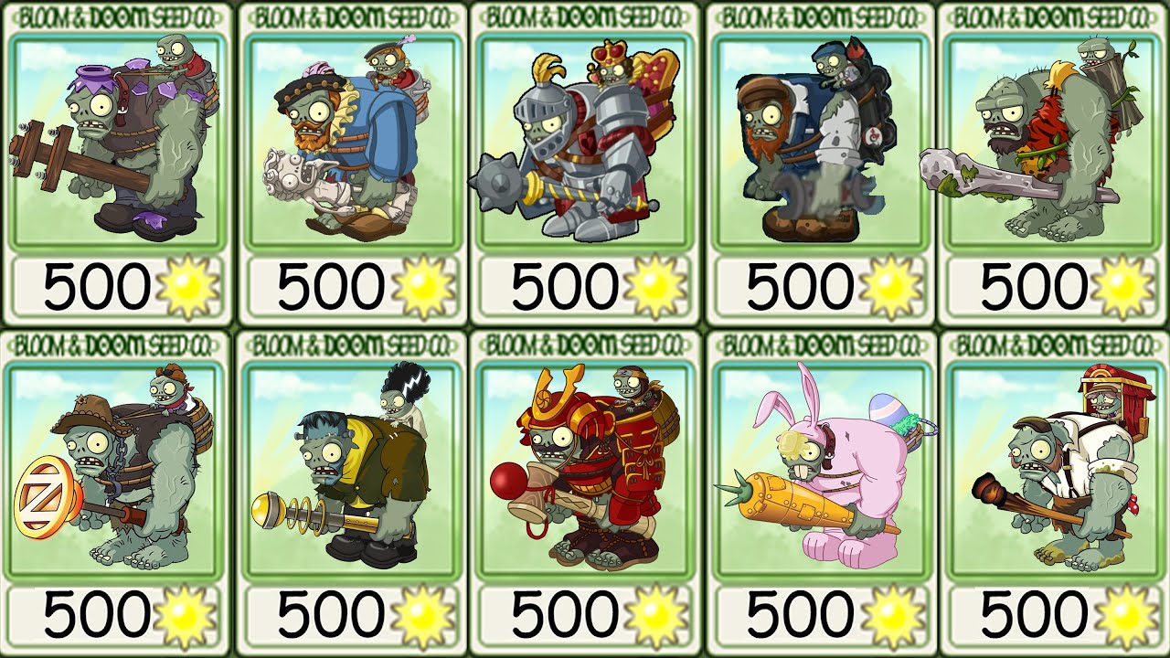 PvZ 2 Zombie Tournament - Gargantuar Vs Gargantuar - Who will the best?