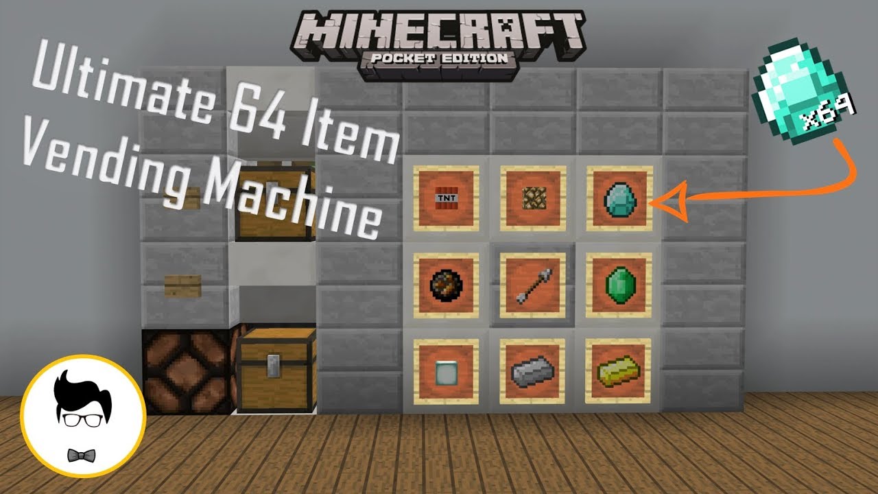 Minecraft PE ULTIMATE 64 ITEM VENDING MACHINE! (PE/Xbox/Windows10/Switch)