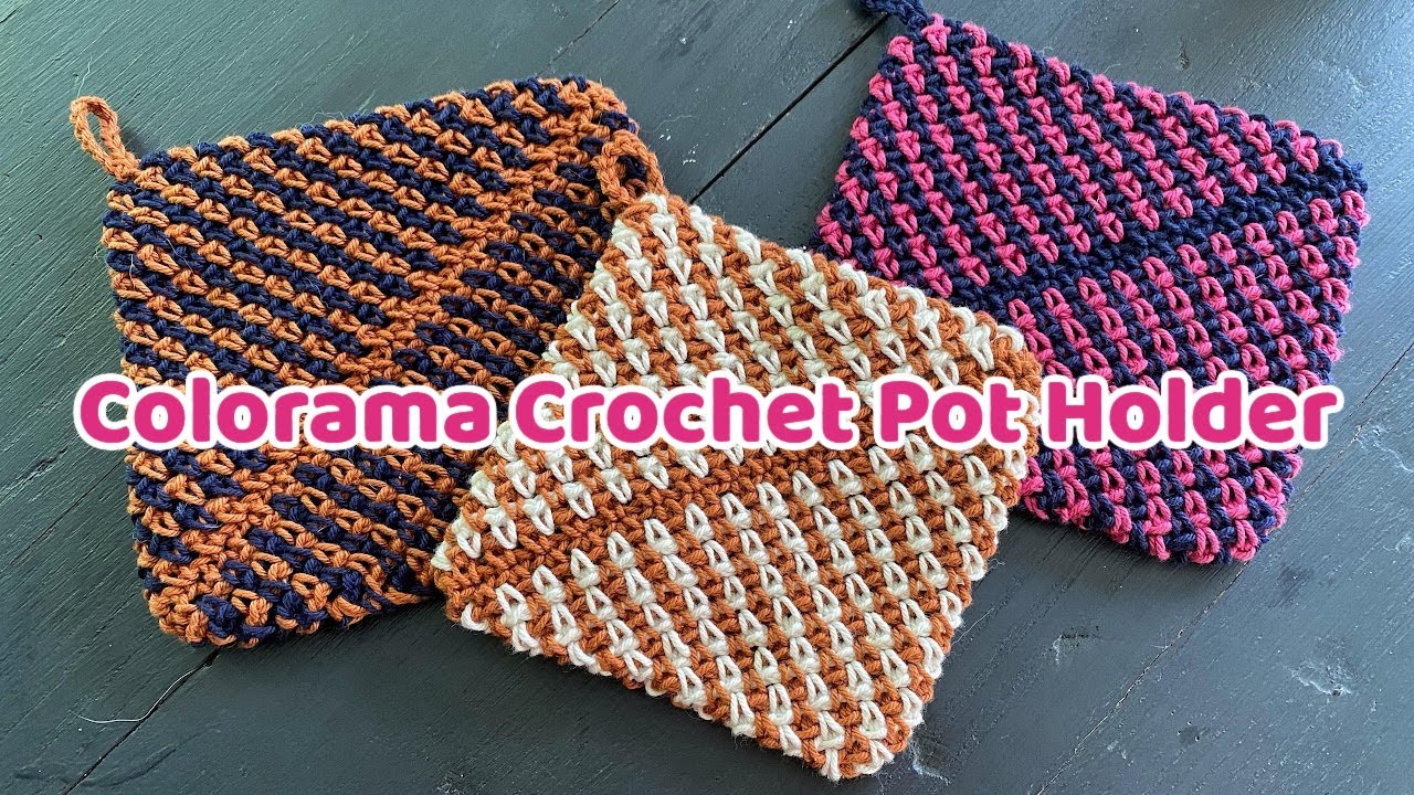 How to Crochet a Double Thick Magic Pot Holder using the Moss Stitch - Week 4 Crochet-along