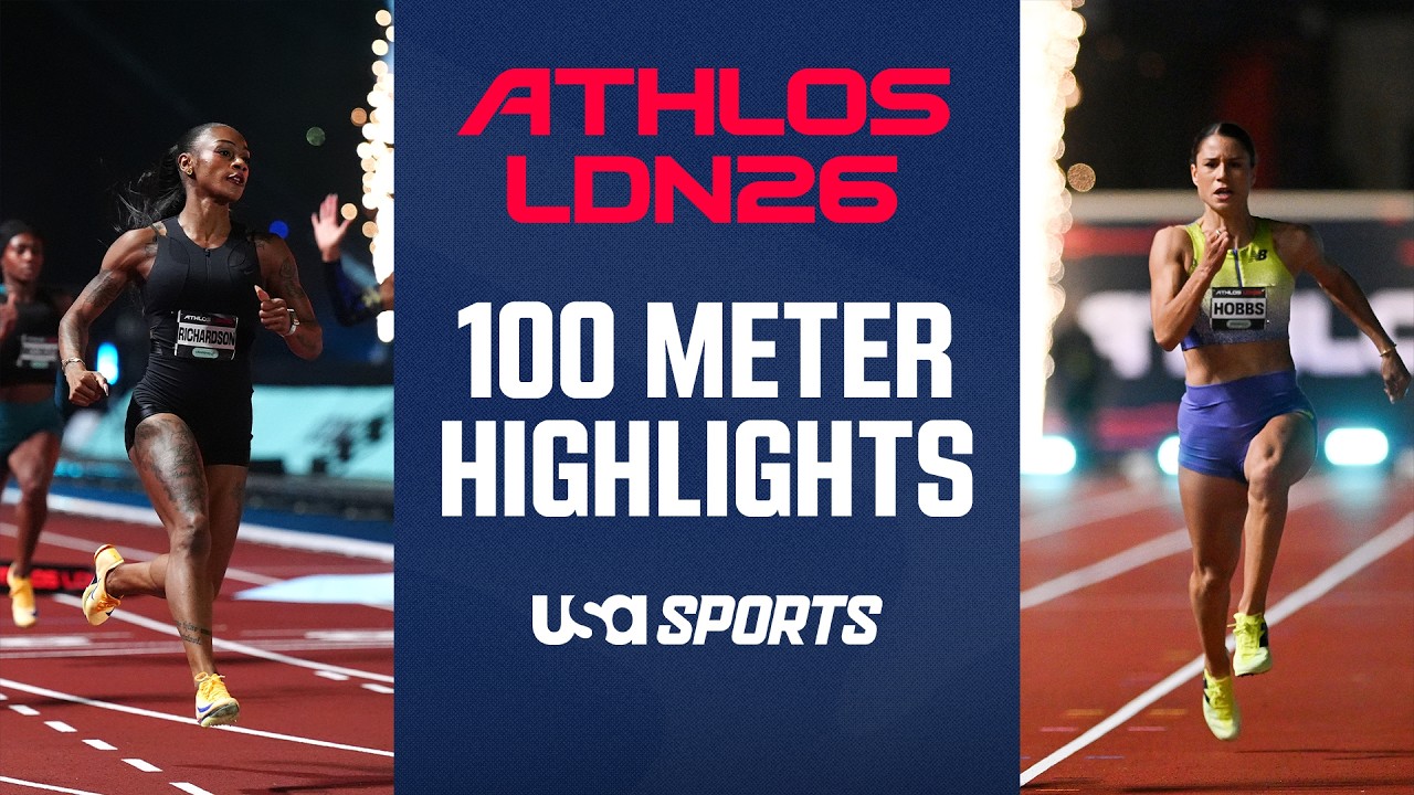 Лучшие моменты забега на 100 м, Athlos London | USA SPORTS