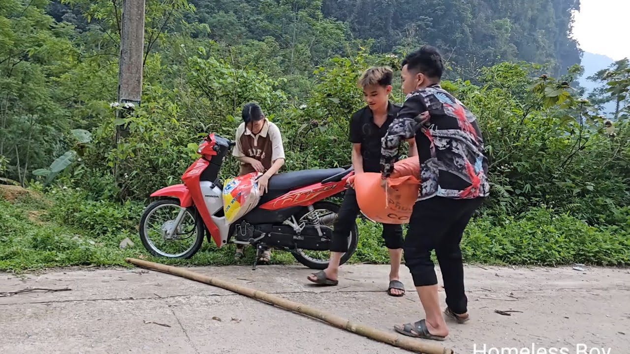 FULL VIDEO  : 20 Days of homeless boy and girl harvesting and buying rice