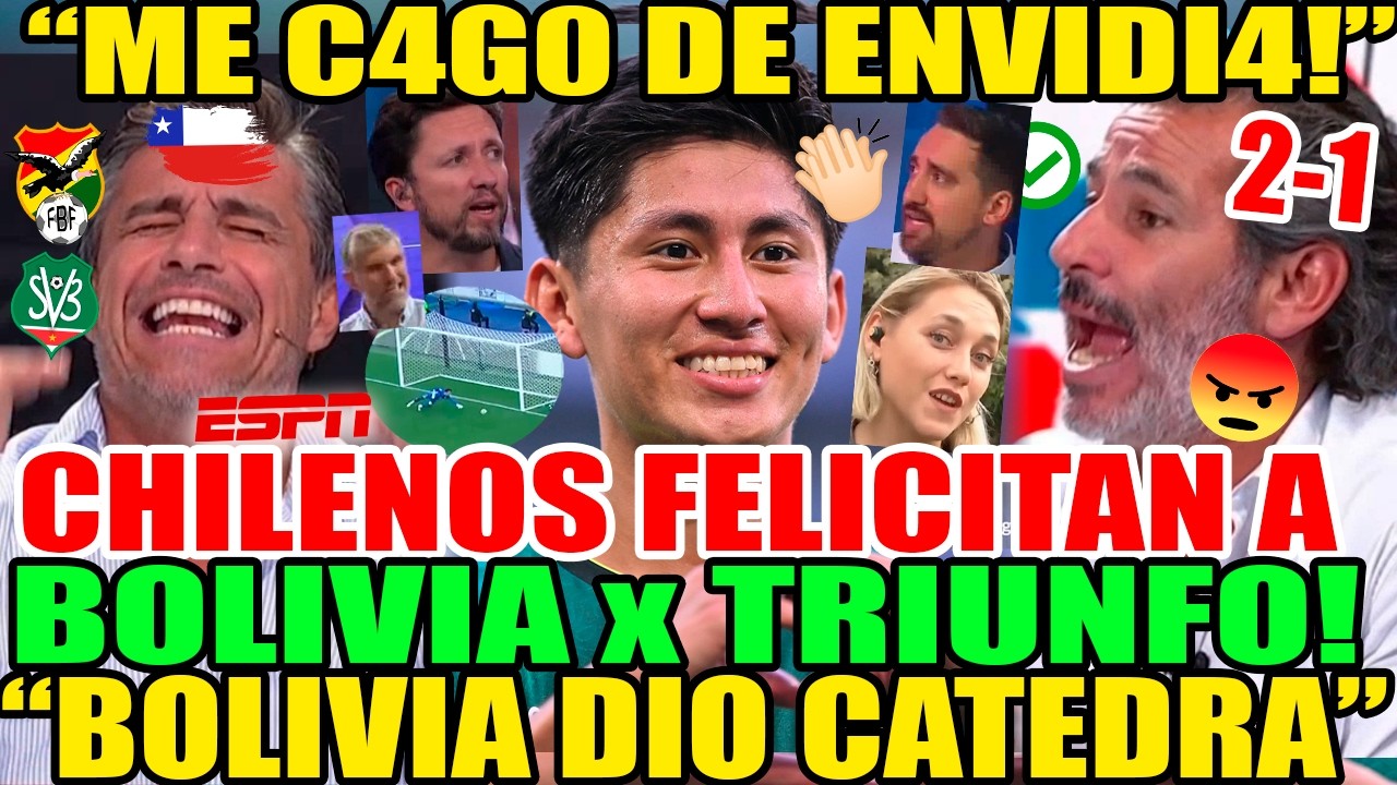 PRENSA CHILENA ENVIDIA Y FELICITA A BOLIVIA! 2-1 SURINAM 
