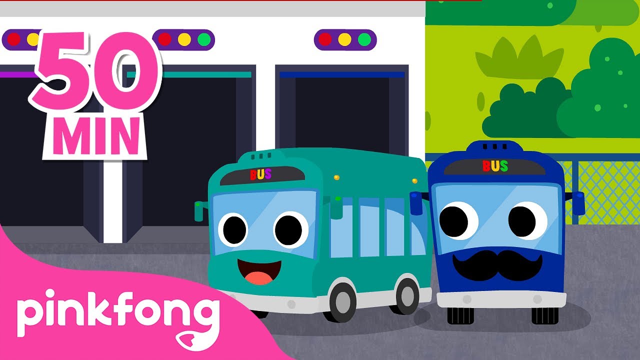 Dez Pequenos Ônibus e mais músicas infantis | +Compilação | Pinkfong Canções para crianças