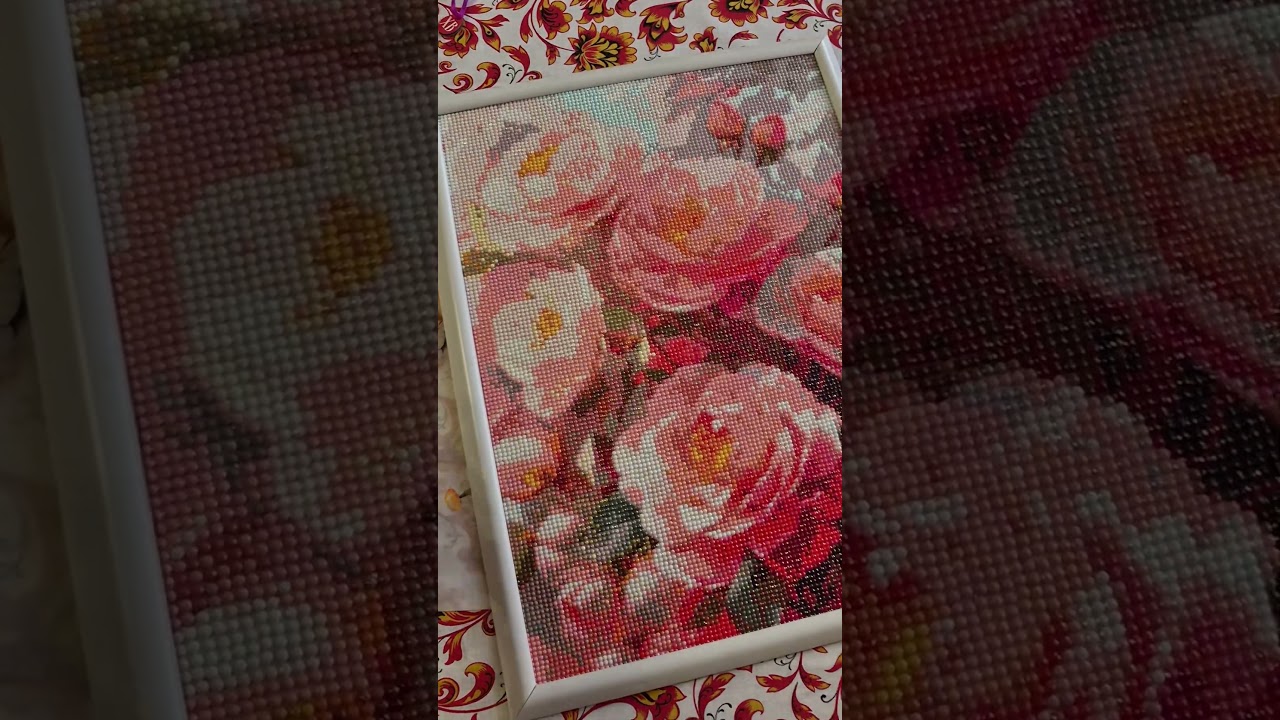 Пионы🌺 Часть 2. Финал😁Алмазку доразложила и оформила, красотища получилась!😍💐