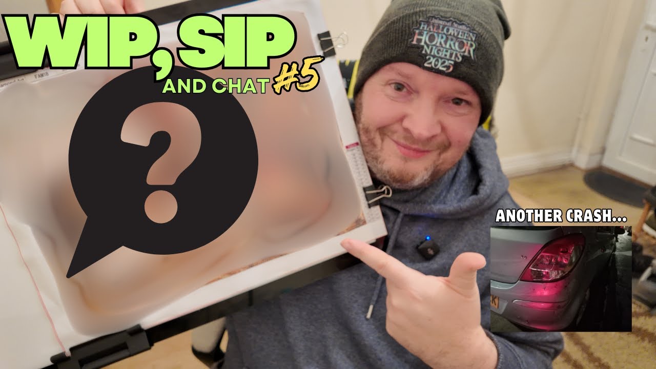Mystery Diamond Painting COMPLETED and another CRASH | WIP, SIP & Chat #5