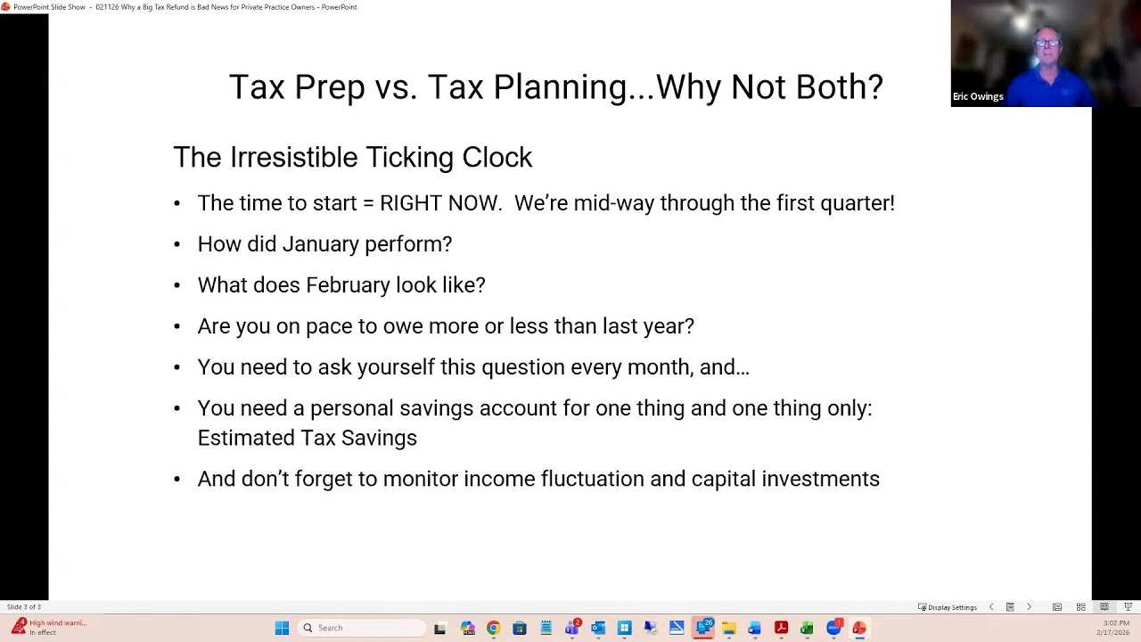 Tax Prep vs. Tax Planning...Why Not Both?