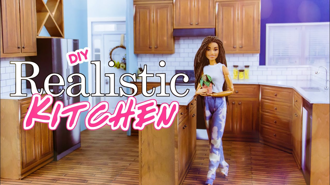 DIY - How to Make: Realistic Miniature Doll Kitchen