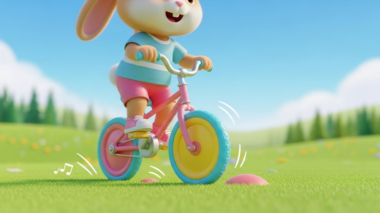 Велосипед Банни издает звук «Звонок Звонок» 🚴🐰🔔 | мультфильм для детей и весёлые приключения