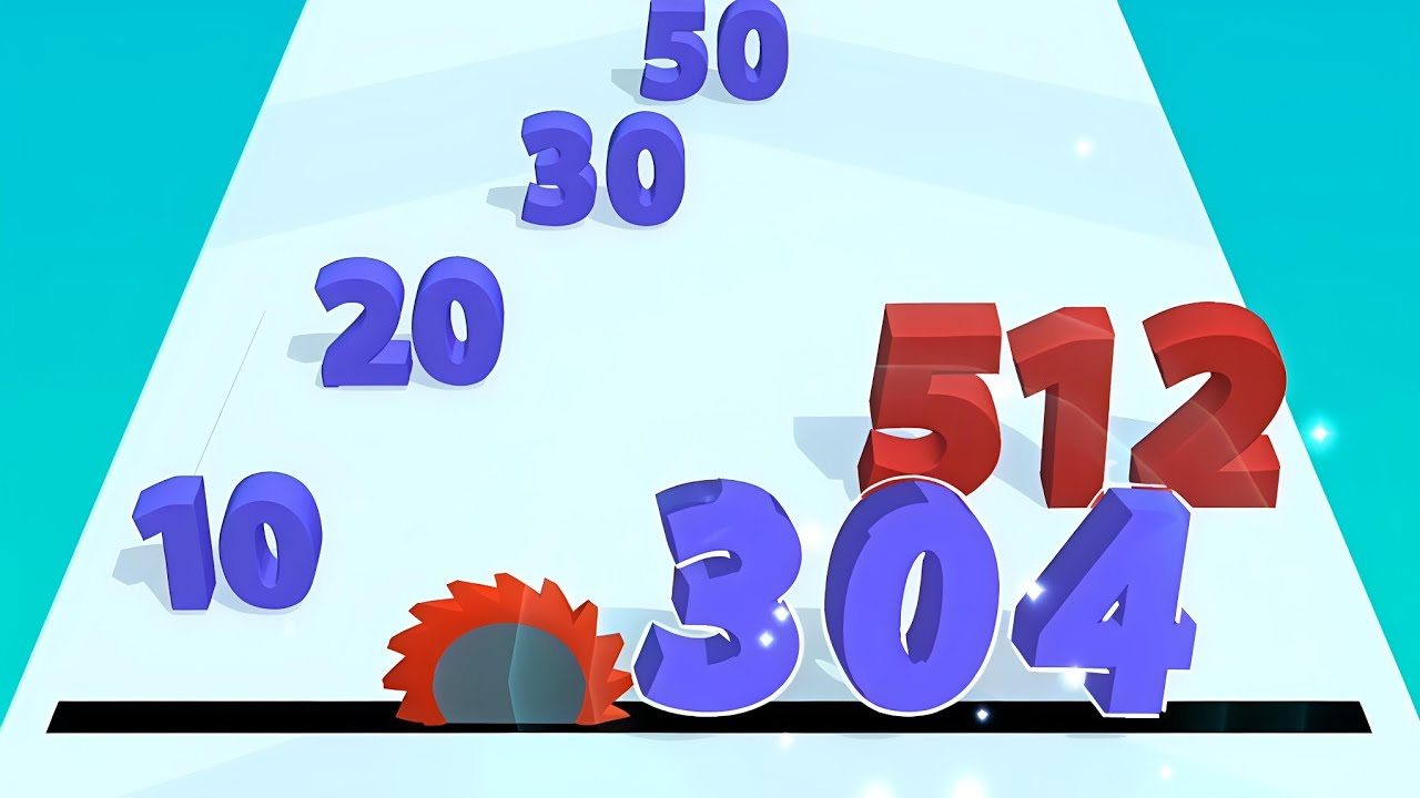Numbers Run Merge Challenge fast collection ASMR gameplay android walkthrough run 