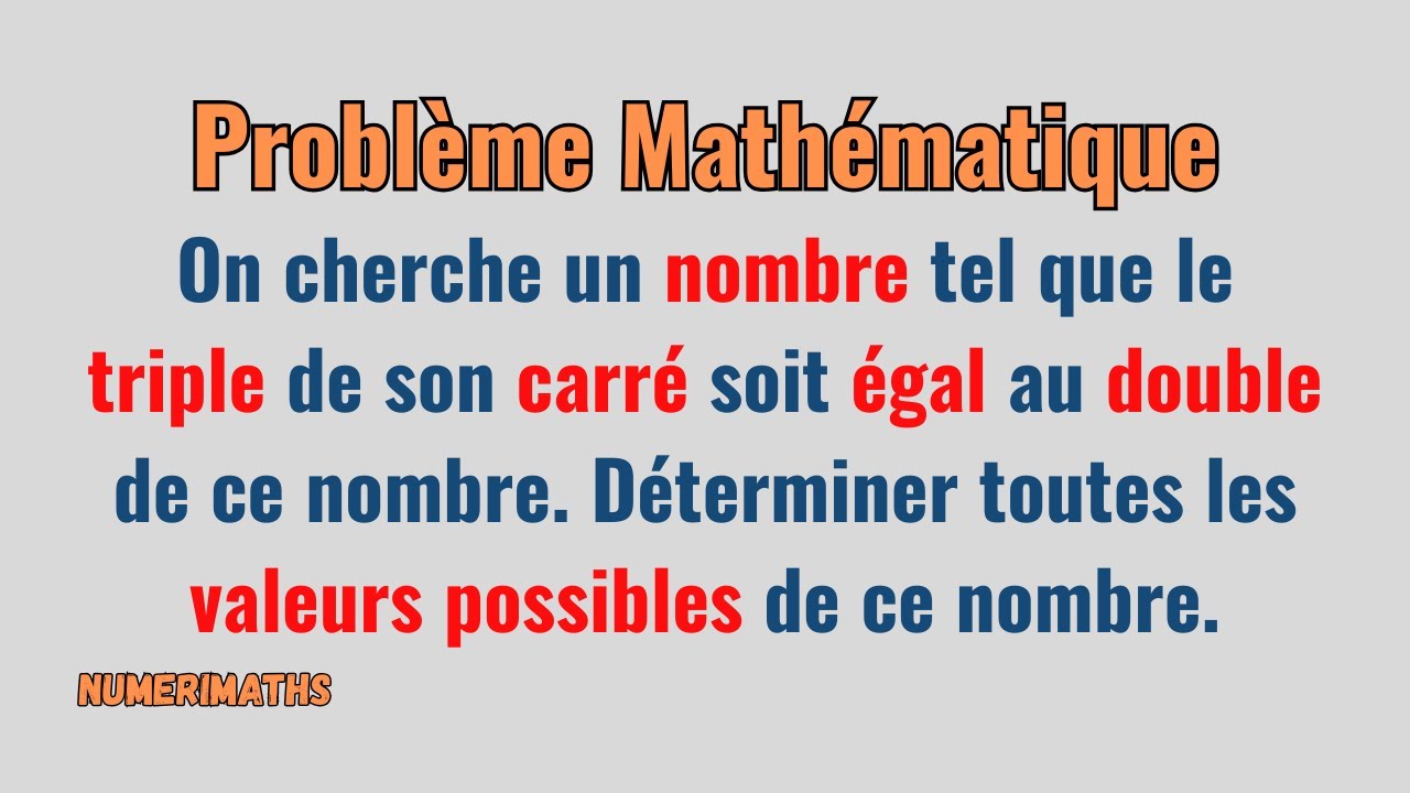 🧠 Peut-il y avoir plusieurs solutions ? Ce problème va te surprendre !