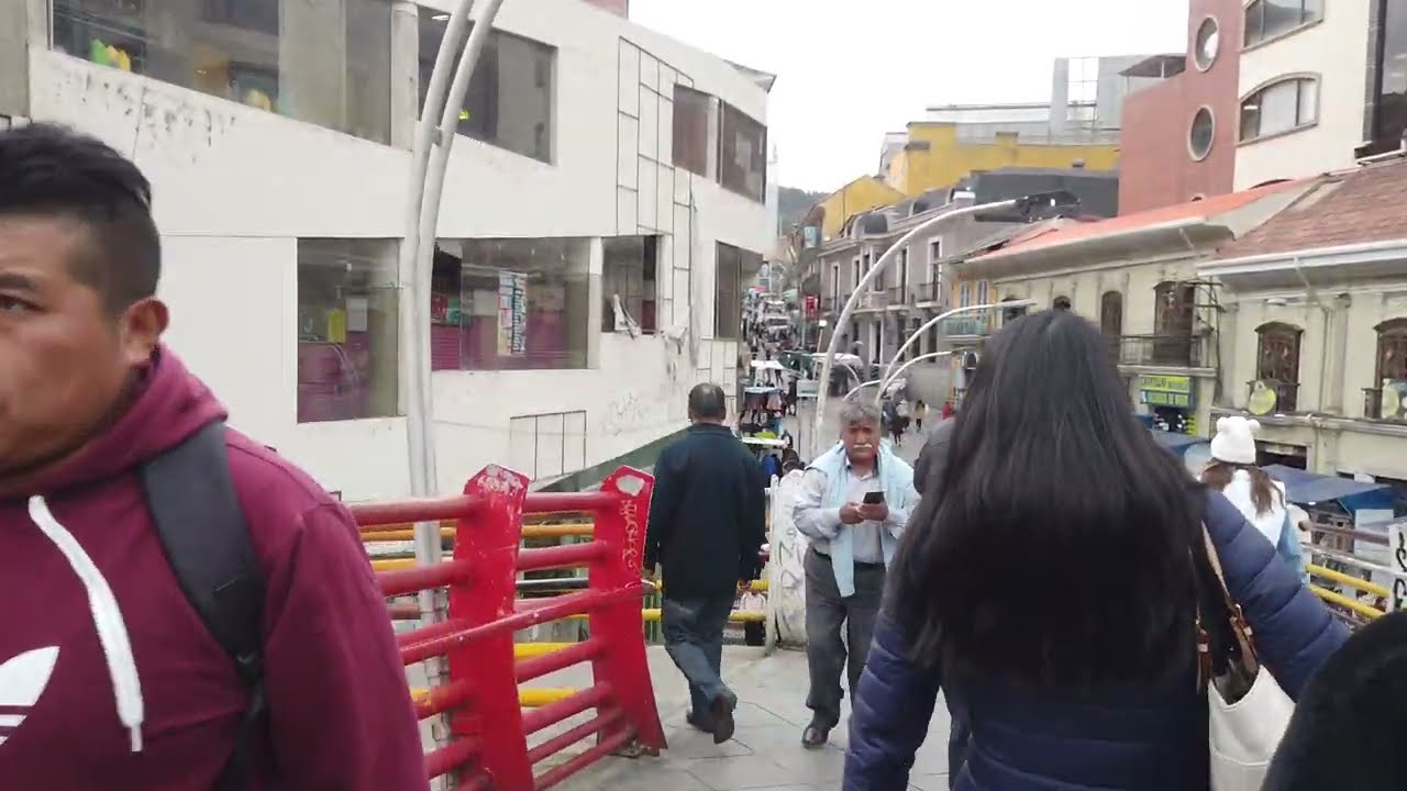 v #1.282 Caminando por El Centro de La Ciudad de La Paz Bolivia