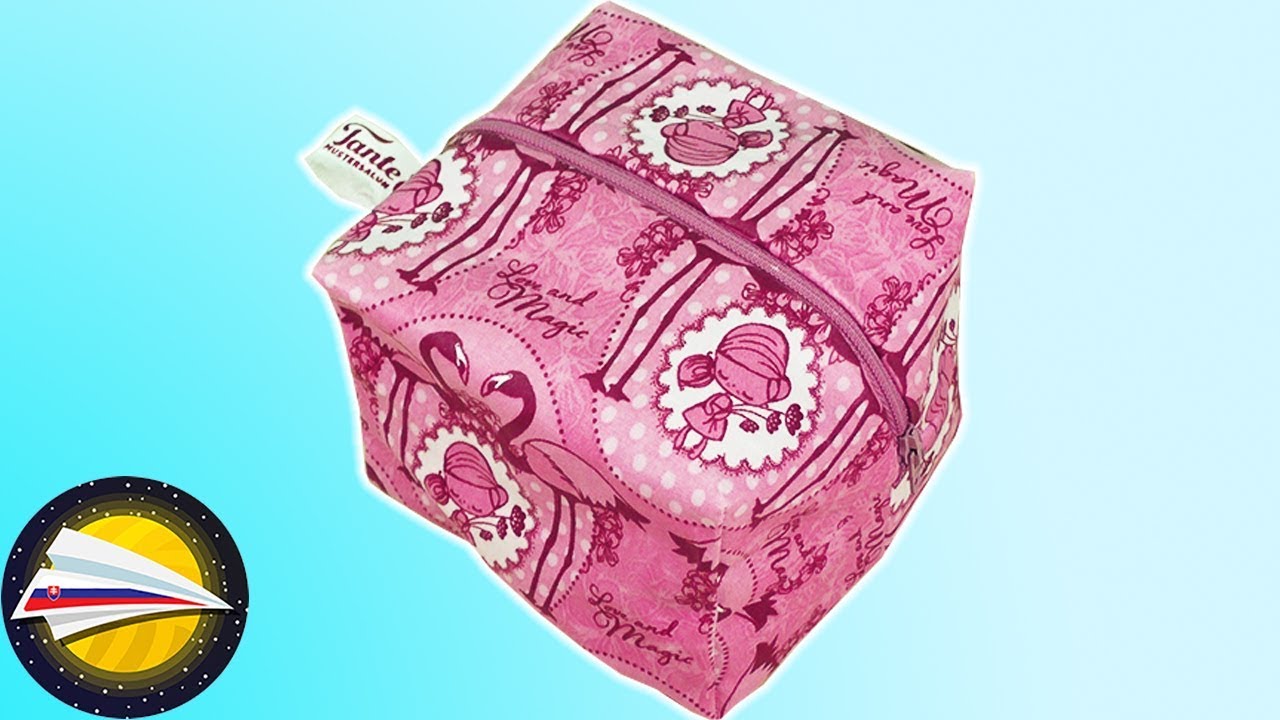 Ako ušiť kozmetickú taštičku | DIY kozmetická taštička | Taštička so zipsom | Ako ušiť kapsičku
