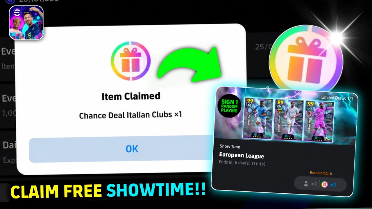 Не пропустите 6 БЕСПЛАТНЫХ Showtime завтра 😍 eFootball 2027&trade;