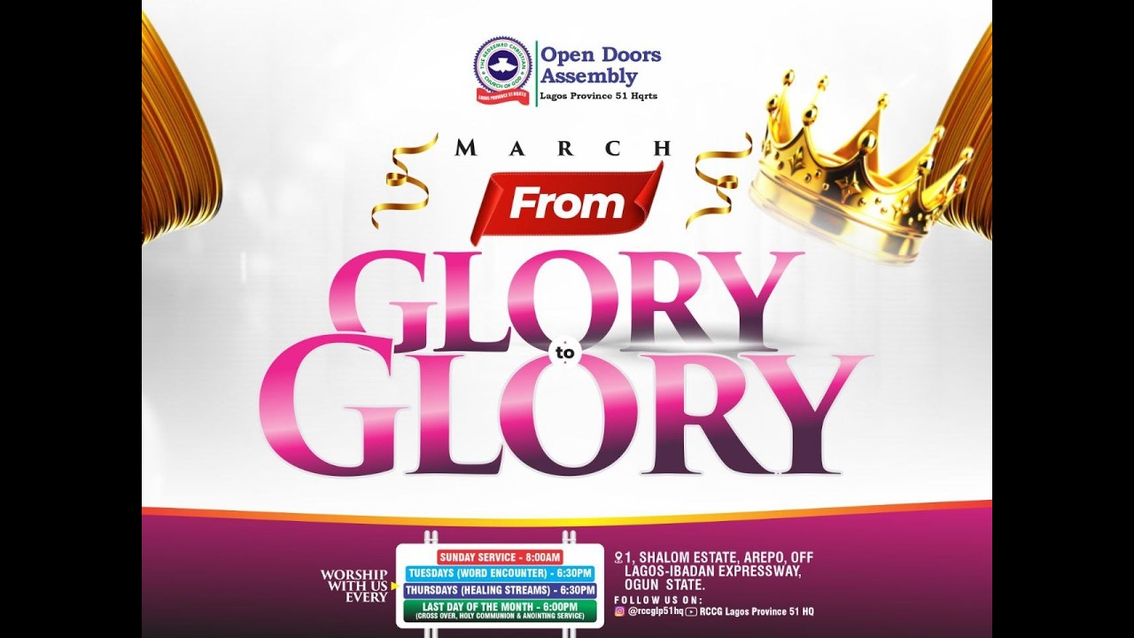 SUNDAY SERVICE | FROM GLORY TO GLORY | OPEN DOORS ASSEMBLY LP51 HQ | 15TH MAR 2026