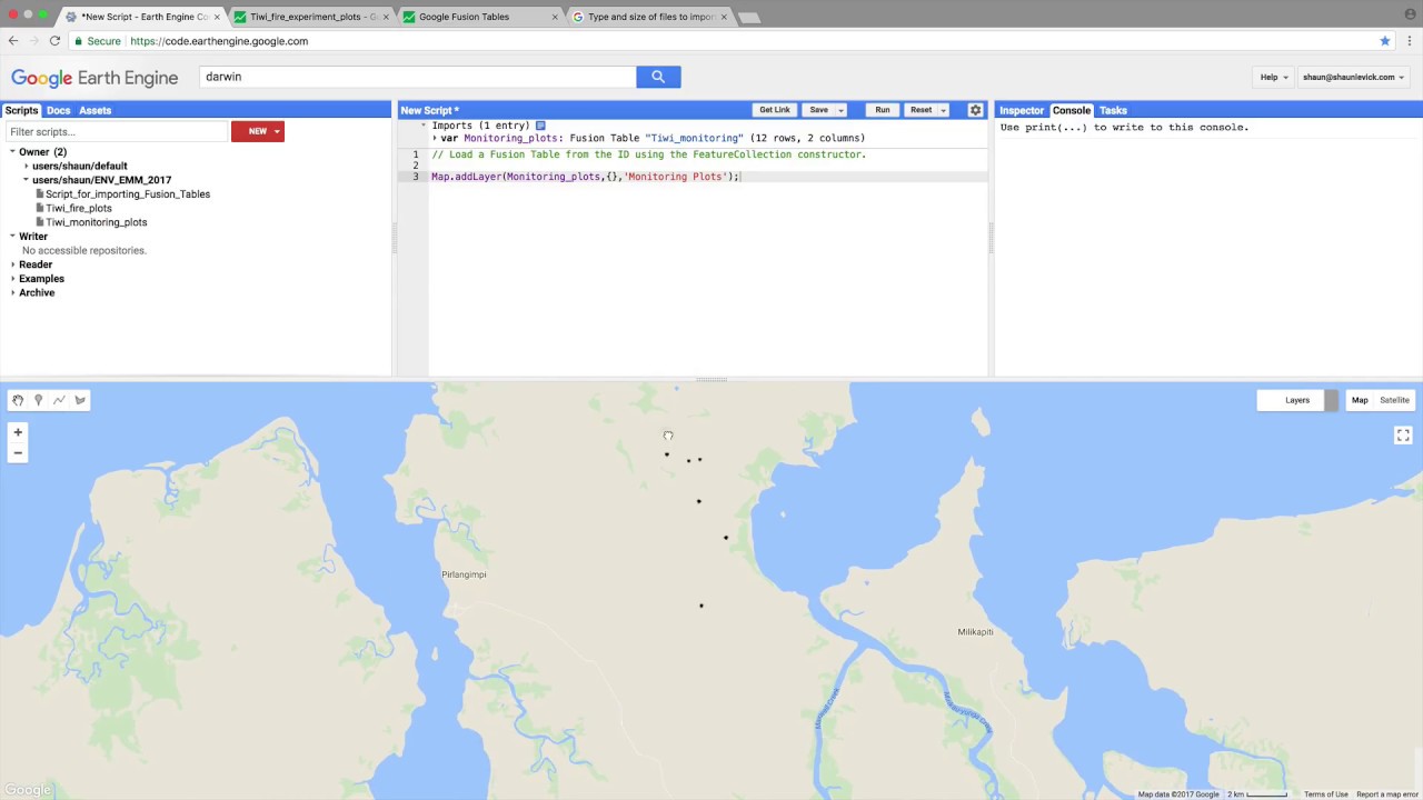 Importing and filtering vector shapes in Google Earth Engine