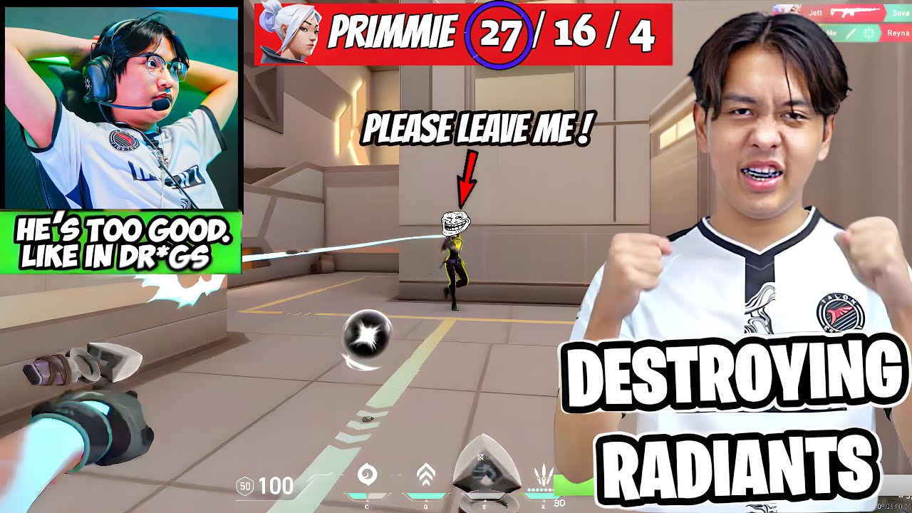 TLN Primmie Shows Jett Aggressive Gameplay with TLN Jitboy & Destroyed Enemies in Ranked | Valorant
