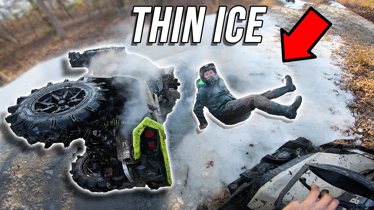HE ALMOST FELL THROUGH THE ICE
