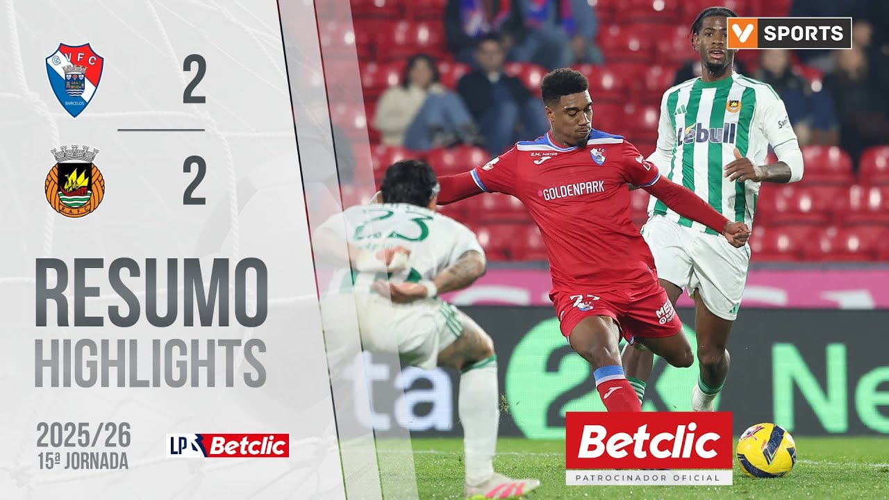 Resumo: Gil Vicente 2-2 Rio Ave (Liga 25/26 #15)