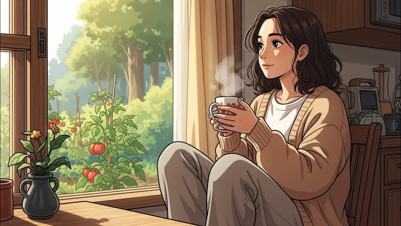 Peaceful Morning Alone in My Countryside Home | Tea, Porridge & Garden Views | Ghibli-Inspired ASMR