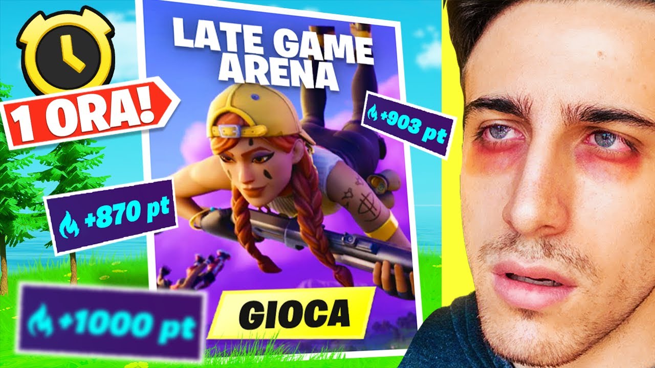 Gioco per 1 ORA ad ARENA LATE GAME! Capitolo 4 Fortnite ITA!